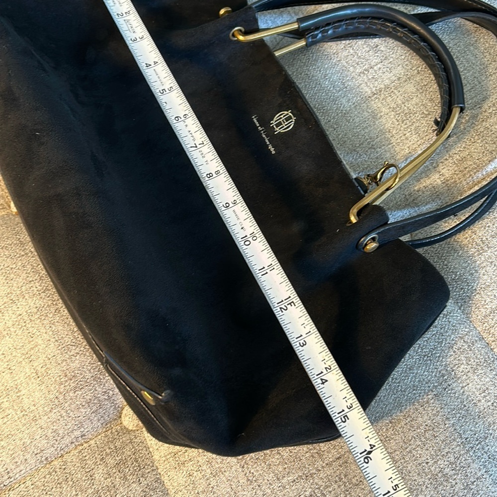 HOUSE OF HARLOW 1960 STYLISH BLACK FAUX SUEDE BAG - Picture 13 of 14